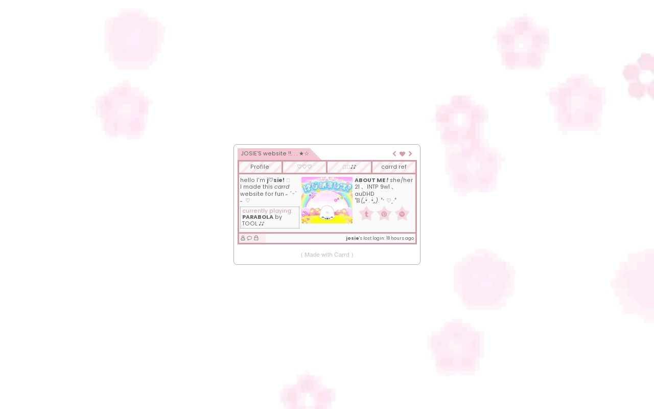 Carrd profile picture for @cutesy